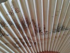 Antique Chinese Bamboo Fan 7 25 Long   12  At Widest Pretty Scene Nice  Read