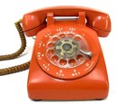 Vintage 1969 Orange Itt Stromberg Carlson Rotary Dial Phone Landline Telephone