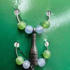 Vintage Lot Of 6 Food Wine Charms Pendants Party Glass Chain Jewelry Decorations