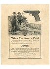 1920 Vintage Baseball Print Ad Cleveland  indians  Posters Remington  380 Pistol
