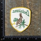 Vintage Louisiana Pelican Bird State Travel Souvenir Sew-on Patch La 1970s
