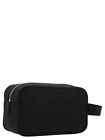 Moschino Pouch Nwt Unisex Black Fabric Logo Toiletry Bag Kit Satchel Retail  295