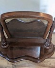 Antique Victorian Mahogany Wood Vanity Swivel Mirror Tilt Dresser 21  - Read -