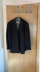 Uomo Ungaro Paris Vintage Black Wool Suit 42r Pinstripe Blazer Pants Set Eu 54