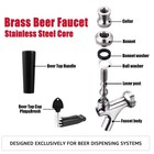 Beer Faucet  Stainless Steel Draft Beer Tap For Kegerator  Beer Tower  With H   