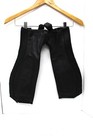 Pebble Leather Black Half Shin Calf Chaps
