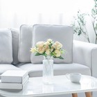 Mkono Peonies Artificial Flowers  Small Silk Flowers For Home Decor Champagne 