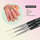 Winstonia Striping Nail Art Brushes For Long Lines  Details  Fine Designs  3 Pcs