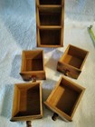 Vintage Mcm Wood Sewing Chest Of Drawers Small Hanging 10 5 Inches Tall