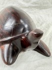 Box Turtle 8    Hand Carved Hardwood Wood Tortoise Statue Figure Figurine Heavy