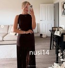 Zara New Woman Midi Fringed Fitted Dress Brown Xs-l 8741 240 700
