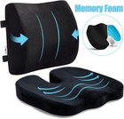 Memory Foam Seat Cushion And Lumbar Support Pillow For Home Office Car Seat Back