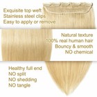 Invisible Clip In Real Human Remy Hair Extensions One Piece 3 4 Full Head Blonde