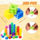 300 Pcs Math Counting Cubes Plastic Connecting Blocks Educational Learning Set