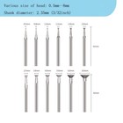 Luo Ke 13 Pcs 3 32   Shank Bowl Shape Diamond Burr Stone Carving Sets