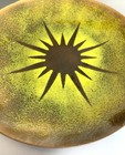 Vintage Mid-century Modern Starburst Handcrafted Enamel Copper Plate By Bovano