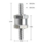 2 Pcs 8mm 5 16  Fuel Non-return One Way Check Valve Petrol Diesel Oil Aluminum