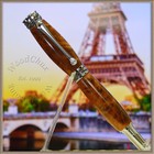 Pen Handmade Writing Ball Point Fountain Thuya Burl Wood Pens Video 1550a