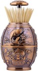 W u Push Style Retro Metal Automatic Toothpick Holder Case Can Box Container