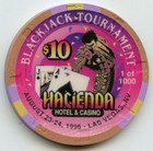  10 Hacienda Blackjack Tournament Le Casino Chip Las Vegas 1996