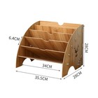 Desktop File Storage Holder Office Study Tabletop Document Organizer Rack