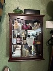 Vintage Wall-mounted Wooden Vanity Cabinet With Mirror Back - Trinket Box