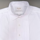 Roundtree   Yorke Gold Label Tuxedo Shirt Men s 17 34 White French Cuffs Formal