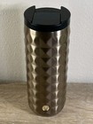 Starbucks Tumbler Lux Gold Stainless Steel Black Lid 16oz