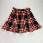 Vtg 80s 90s Bobbie Brooks Colorful Plaid Aline Mini Skirt Junior 25  Waist  read