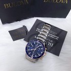 Bulova Series C Blue Dial Marine Star Men New 98b301 Chronograph Watch  45mm 