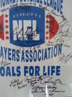 Vintage Nfl Goals For Life Signed Poster  Clinton James  Willie Hall  no Coa 