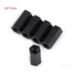 100pcs Black Nylon Spacers Pa66 M3 Female X M3 Female Hex Threaded Spacer Sta   