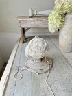 French Antique Bonnet Tulle White Lace Needlework Embroidered Embroidery Coiffe