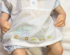 Nwt Will beth White Giraffe Train Embroidered Diaper Set Preemie Baby Boys 00