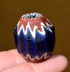 Antique Venetian Seven Layer Chevron Italian Drawn Cane Glass Bead African Trade