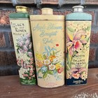 Lander   Avon Talcum Powder Advertising Tins Lilacs Roses Orchid Apple Blossom