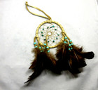 Native American Made Dream Catcher  4  Turquoise Dreamcatcher   Coa   216