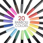 20 Permanent Fabric Markers Pens Set - Non Toxic  Indelible  Fine Point  Textile
