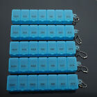 5pcs - 6  Weekly 7 Days Medicine Storage Pill Box Organizer Container Case Blue