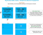 800 Raffle Tickets  8 Colors  100 Each   Double Stub Tickets For Events  Rewards