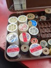 Lot Of Vintage Spools Sewing Thread With Case