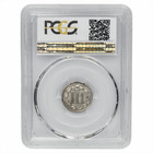 1887 6 Strong Overdate Three Cent Nickel 3cn Pcgs Pr 66 Cac