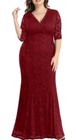Pinup Fashions Women s Plus 16w Wedding Prom Dress Evening Party Bridesmaid Lace
