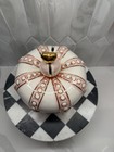 Ultra Rare Juicy Couture Light Pink Crown Piggy Bank With Gold Accents   