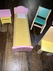 Wooden Kidkraft Dollhouse Furniture Barbie Sized Toy Lot Toy Bundle 11 Pieces