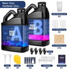 Epoxy Resin 64oz - Crystal Clear Epoxy Resin Kit - No Yellowing No Bubble Art   