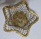 Gold Wire Wrapped Star Shaped Baskets Lot Of 2