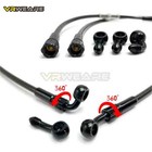 Motorcycle Brake Hose Stainless Steel Braided Brake Line 360 Degree Rotatable