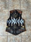 Vtg Pendleton High Grade Western Wear Wool Vest Small Southwest Aztec Usa Made