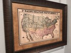 1862 Bacon s Military Map Of The United States Framed